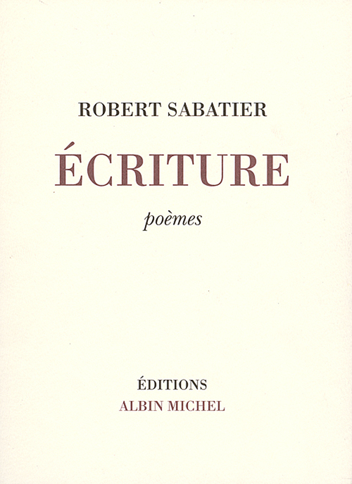 ebook cover of Ecriture, by Robert Sabatier