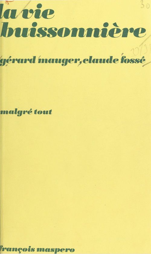 ebook cover of La vie buissonnière : marginalité petite-bourgeoise et marginalité populaire, by Claude Fosse, Gérard Mauger
