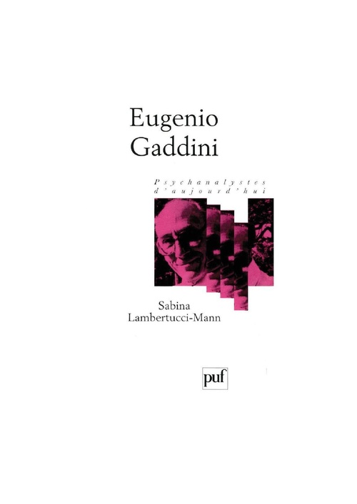 ebook cover of Eugenio Gaddini, by Sabina Lambertucci-Mann