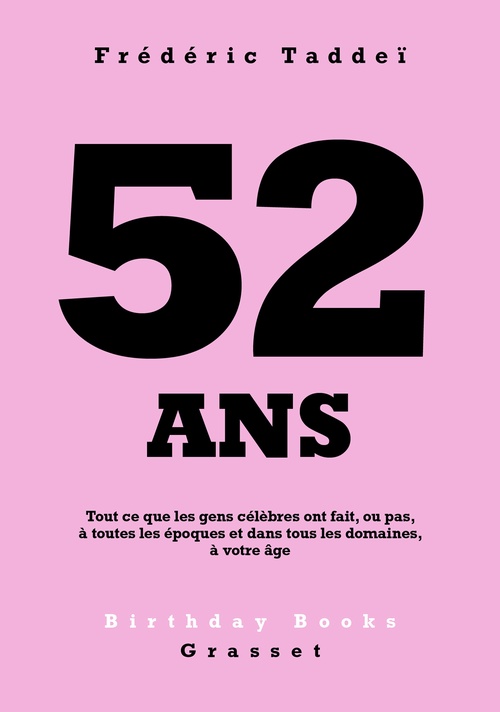 Couverture ebook de 52 ans, de Frédéric Taddeï