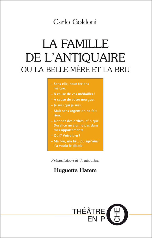 Couverture ebook de La famille de l´antiquaire ou la belle-mère et la bru, de Carlo Goldoni