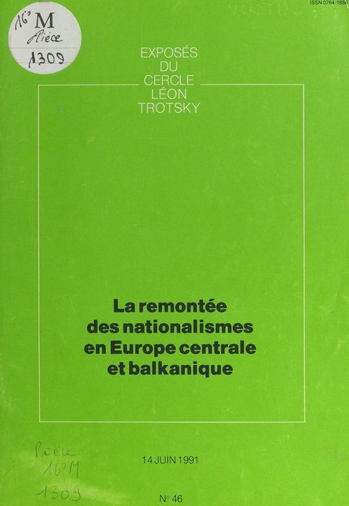 ebook cover of La remontée des nationalismes en Europe centrale et balkanique, by Cercle Leon Trotsky
