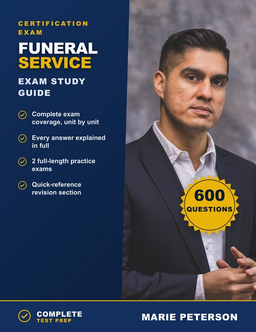 ebook cover of Funeral Service Exam Study Guide, by Marie Peterson