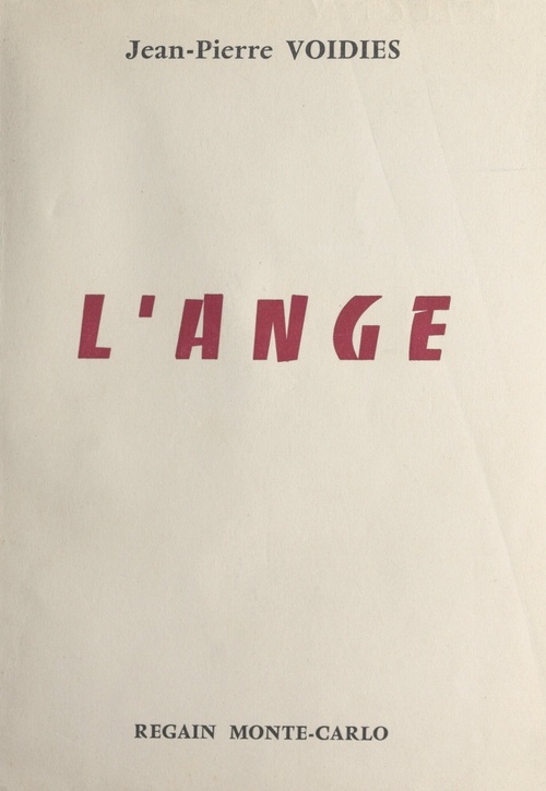 ebook cover of L'ange, by Jean-Pierre Voidies