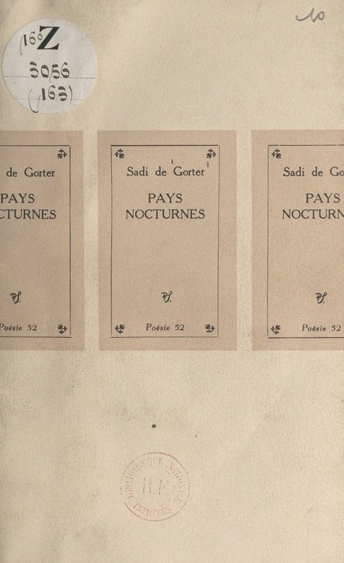 ebook cover of Pays nocturnes, by Sadi De Gorter