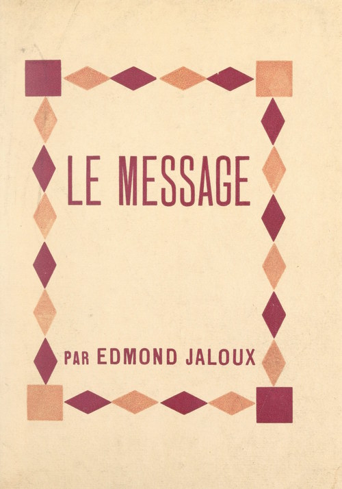 ebook cover of Le message, by Edmond Jaloux