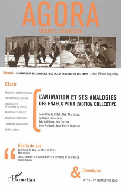 ebook cover of L'animation et ses analogies, by Jean-Pierre Augustin, Eric Gallibour, Jean-Claude Gillet, Luc Greffier, Alain Marchand, Yves Raibaud