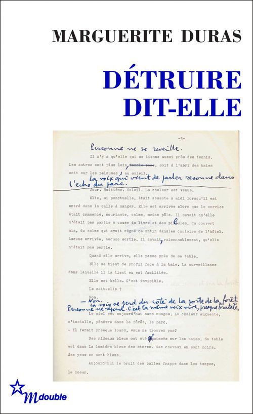 ebook cover of Détruire dit-elle, by Marguerite Duras