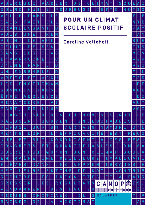 ebook cover of Pour un climat scolaire positif, by Caroline Veltcheff