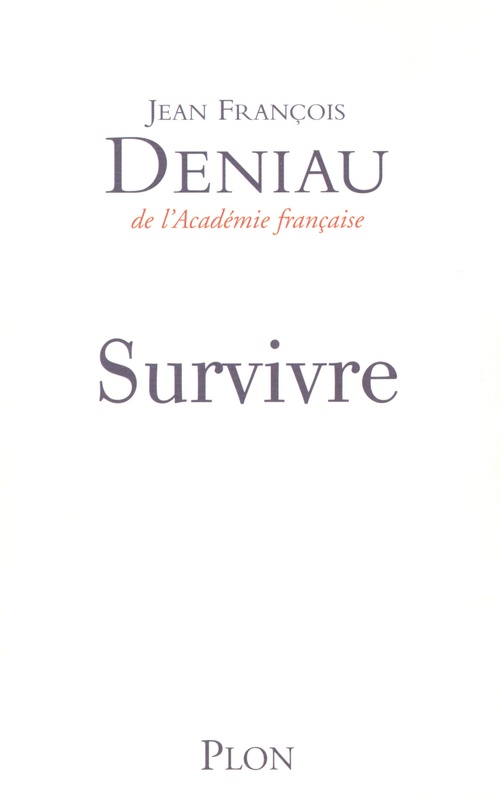 ebook cover of Survivre, by Jean-François Deniau