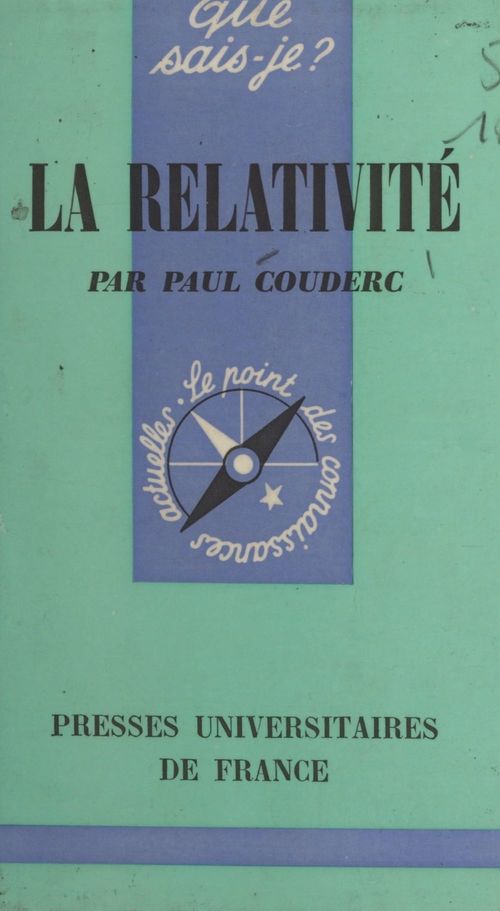 Couverture ebook de La relativité, de Paul Couderc