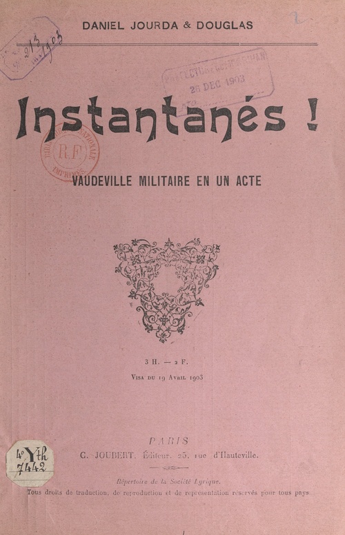 Couverture ebook de Instantanés !, de Daniel Jourda, Douglas