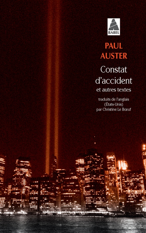 Couverture ebook de Constat d'accident et autres textes, de Paul Auster