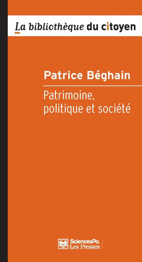 ebook cover of Patrimoine, politique et société, by Patrice Béghain