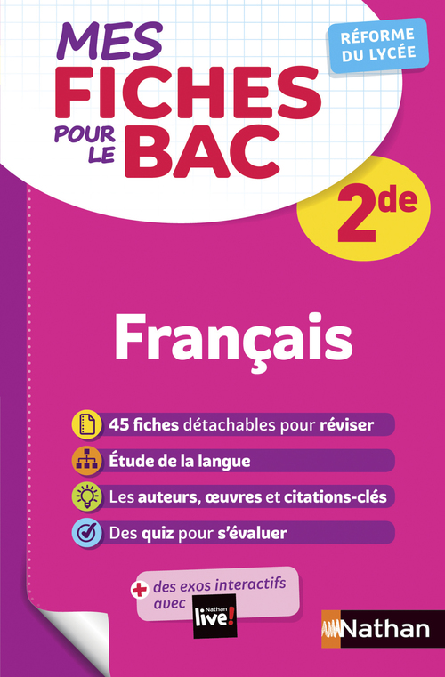 ebook cover of Mes fiches pour le BAC - Français 2de, by Collectif