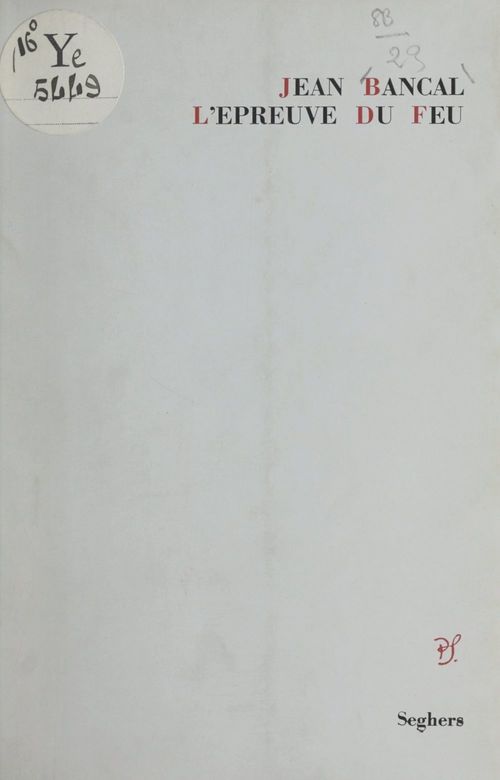 Couverture ebook de L'épreuve du feu, de Jean Bancal
