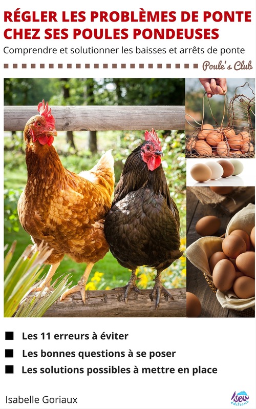 Couverture ebook de Régler les problèmes de ponte chez ses poules pondeuses, de Isabelle Goriaux