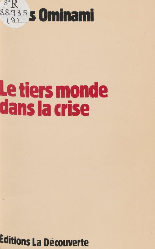 Couverture ebook de Le Tiers-monde dans la crise, de Carlos Ominami