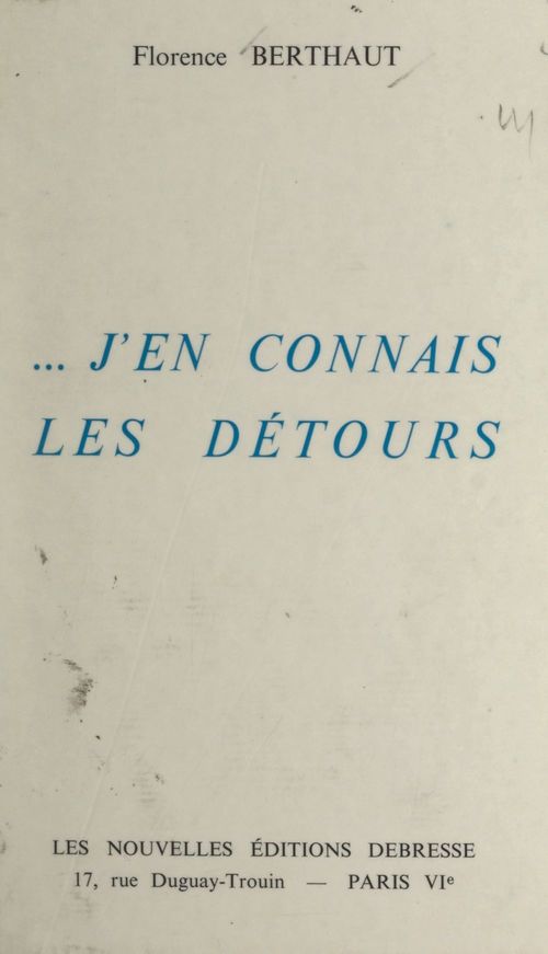 ebook cover of J'en connais les détours, by Florence Berthaut
