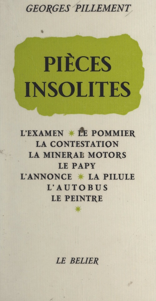 Couverture ebook de Pièces insolites, de Georges Pillement