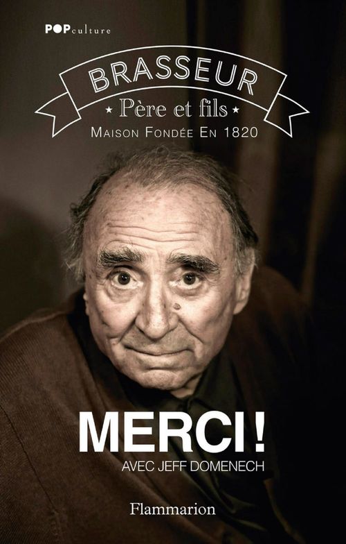 Couverture ebook de Merci !, de Claude Brasseur, Jeff Domenech