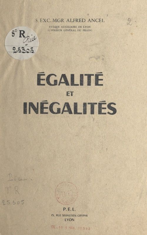 Couverture ebook de Égalité et inégalités, de Alfred Ancel
