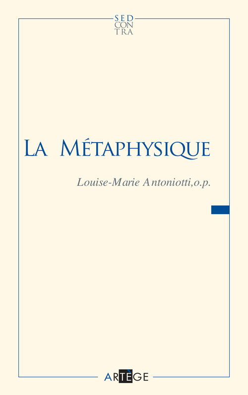 Couverture ebook de La métaphysique, de Soeur louise-marie antoniotti