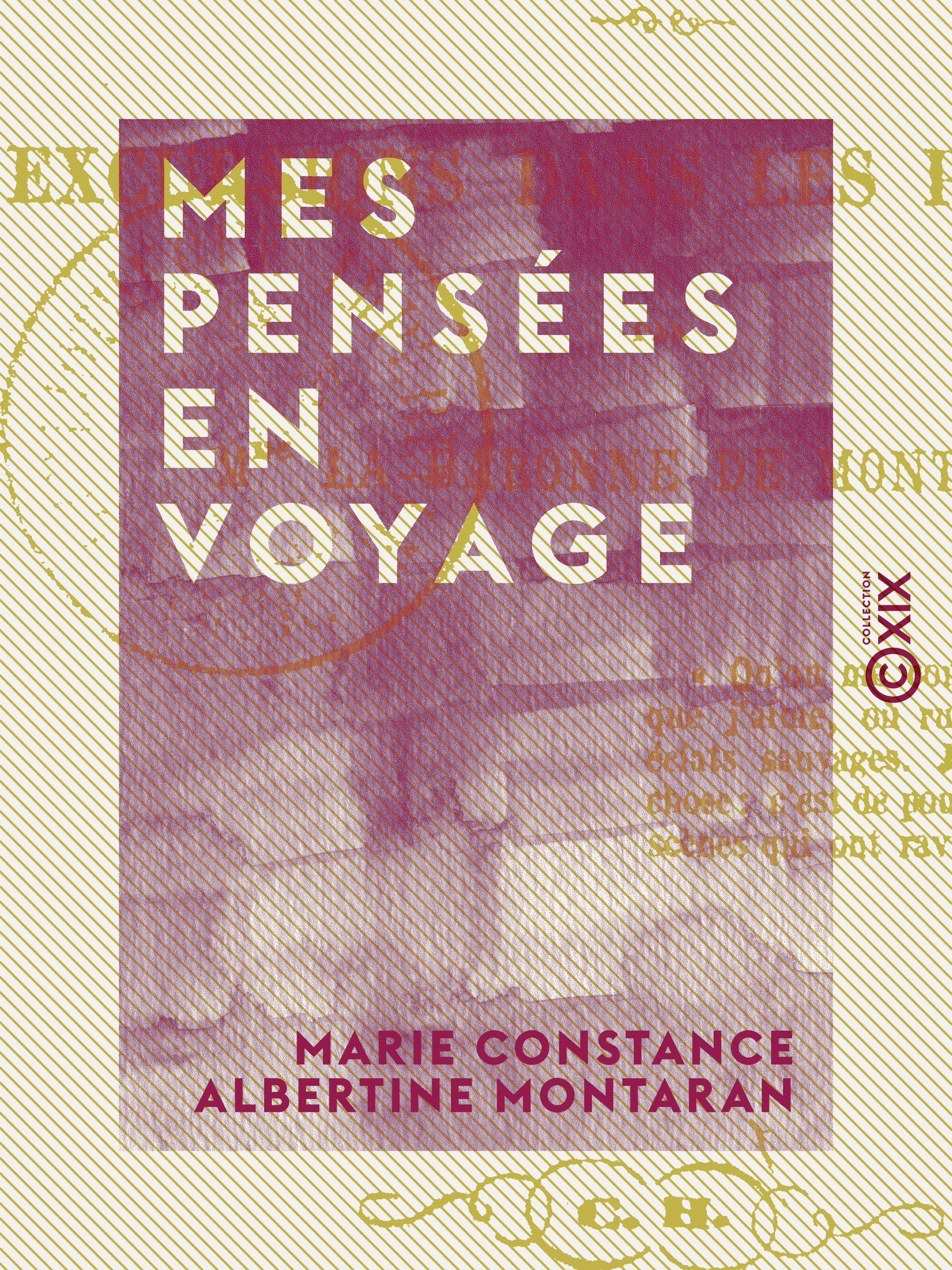 Couverture ebook de Mes pensées en voyage, de Marie Constance Albertine Montaran