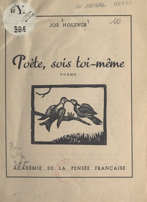 Couverture ebook de Poète, sois toi-même, de Joe Holzner