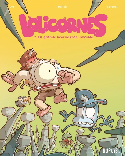 Couverture ebook de Lolicornes - Tome 2 - La grande licorne rose invisible, de CED, Gorobeï, Waltch