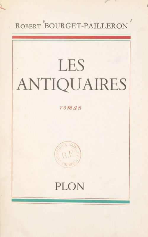 ebook cover of Les antiquaires, by Robert Bourget-Pailleron