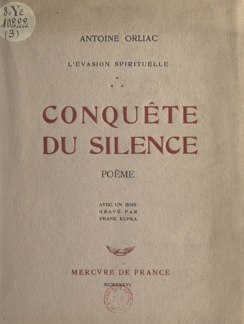 ebook cover of L'évasion spirituelle (3). Conquête du silence, by Antoine Orliac