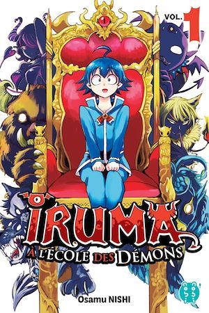 Couverture ebook de Iruma à l'école des démons T01, de Osamu Nishi, Fabrice Colin, Antoine Brivet