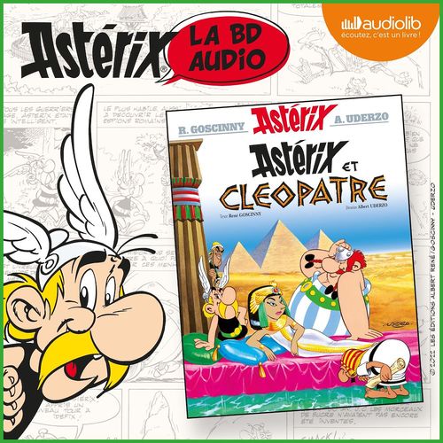 audiobook cover of Astérix et Cléopatre, by Albert Uderzo, Rene Goscinny