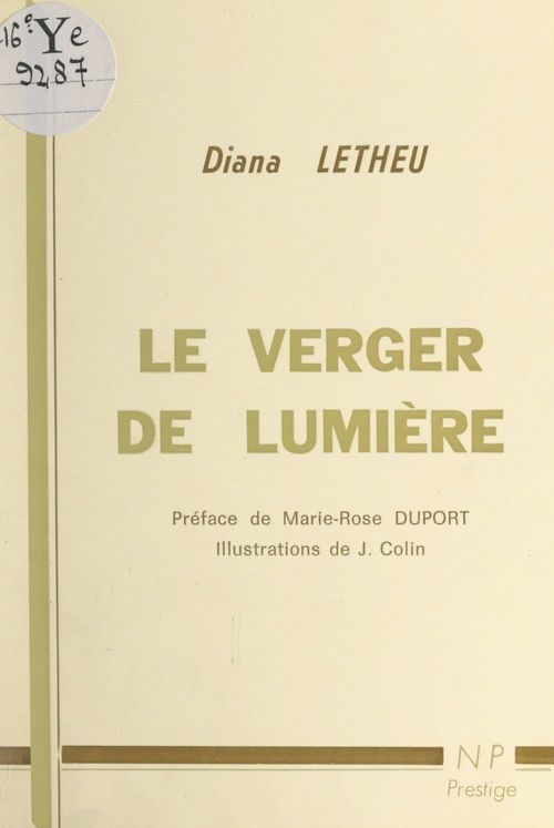ebook cover of Le verger de lumière, by Diana Letheu