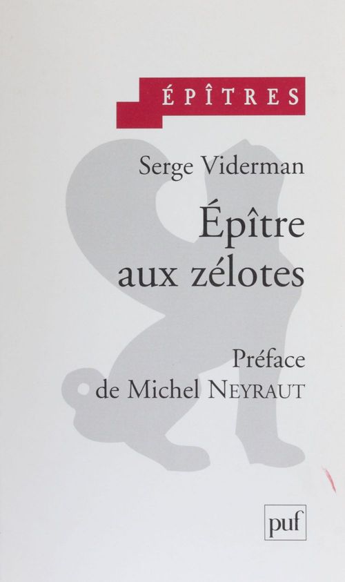 Couverture ebook de Épître aux zélotes, de Serge Viderman