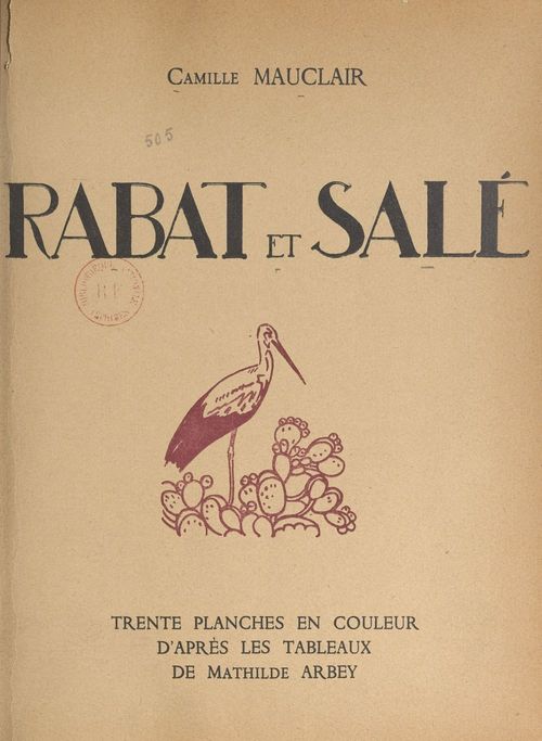 ebook cover of Rabat et Salé, by Camille Mauclair