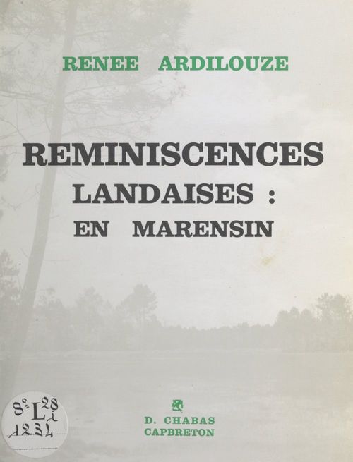 Couverture ebook de Réminiscences landaises : en Marensin, de Renee Ardilouze