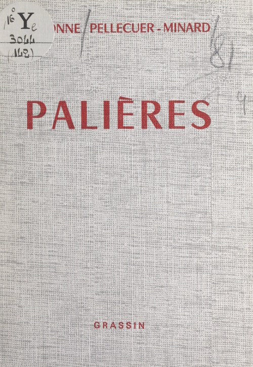 Couverture ebook de Palières, de Simonne Pellecuer-Minard