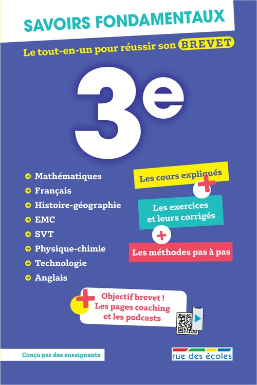 ebook cover of Savoirs fondamentaux - 3e - Le tout-en-un pour réussir son brevet, by Collectif