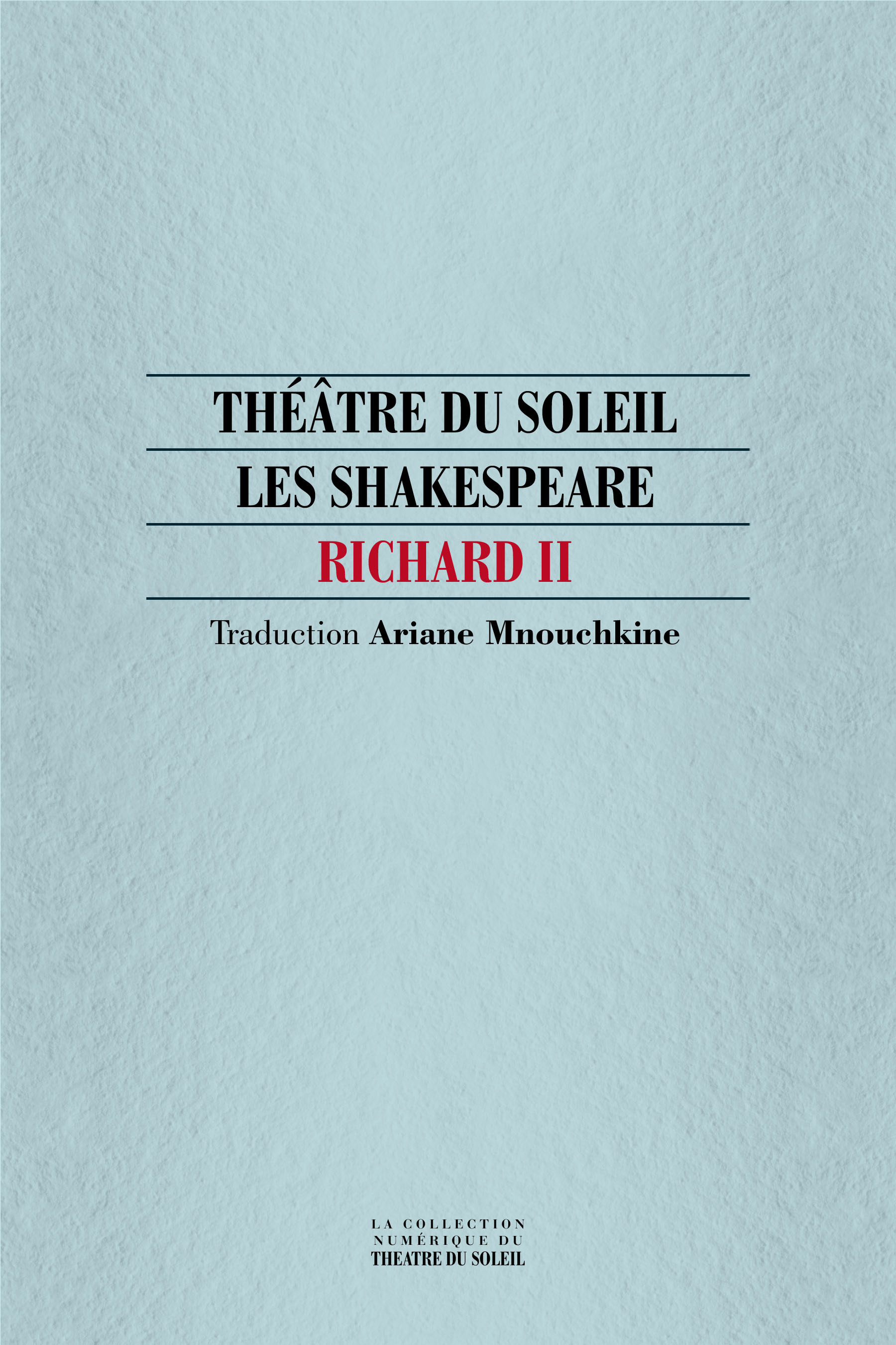 Couverture ebook de Richard II, de William Shakespeare