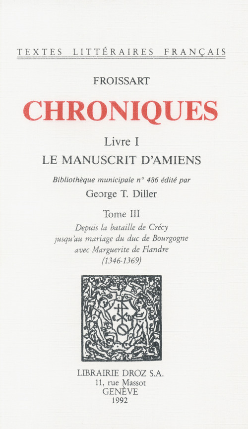 ebook cover of Chroniques, by Froissart Jean