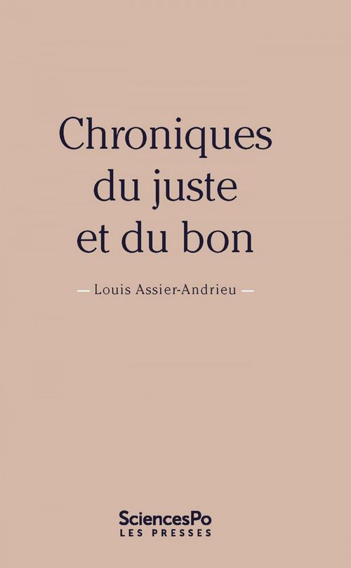 Couverture ebook de Chroniques du juste et du bon, de Louis Assier-andrieu