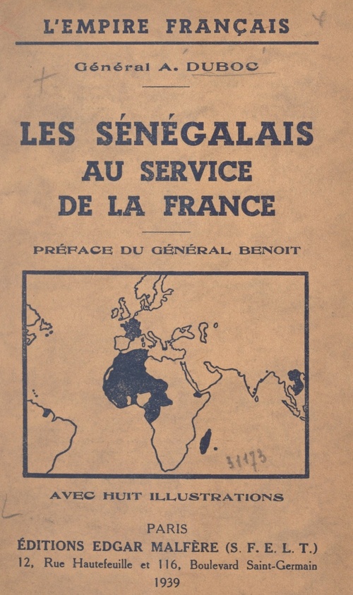 Couverture ebook de Les Sénégalais au service de la France, de Albert Duboc