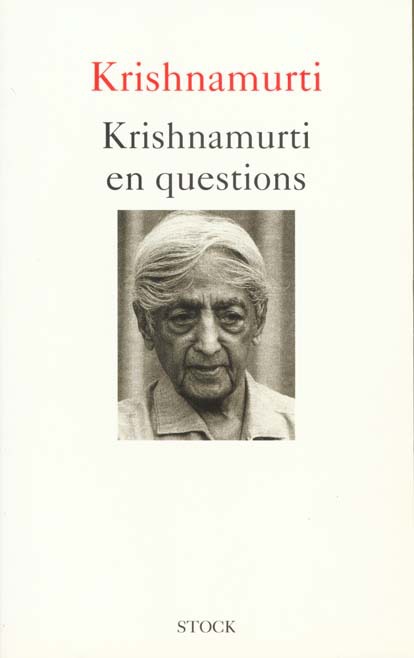 ebook cover of Krishnamurti en questions, by Jiddu Krishnamurti