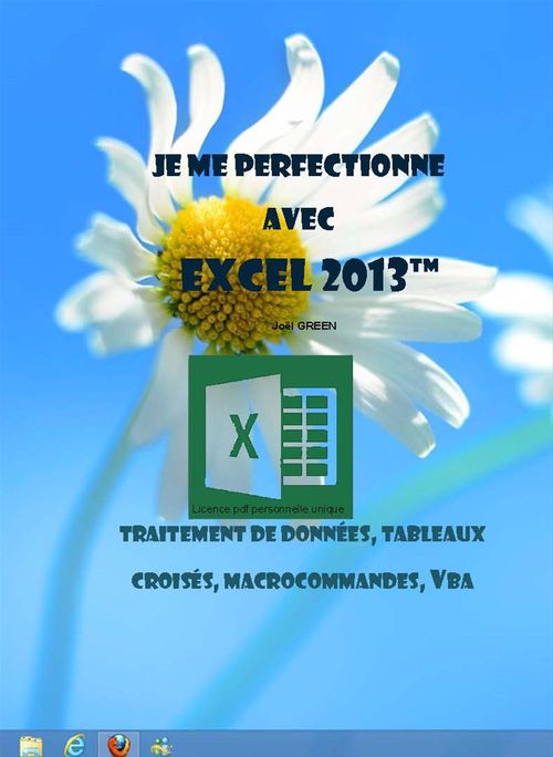 Couverture ebook de Je me perfectionne avec Excel 2013 - Traitement de données, tableaux croisés, macrocommandes, vba, de  Green
