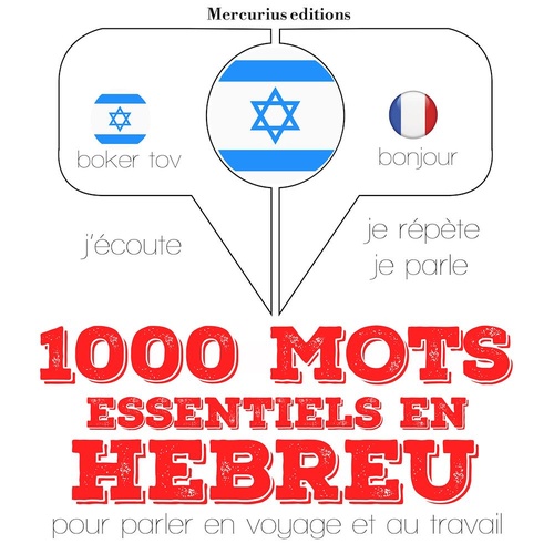 Couverture audiobook de 1000 mots essentiels en hébreu, de Jm Gardner
