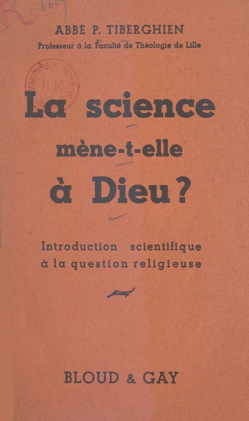 Couverture ebook de La science mène-t-elle à Dieu ?, de Pierre Tiberghien