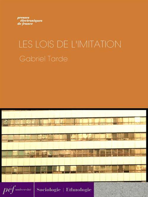 ebook cover of Les Lois de l'imitation, by Gabriel Tarde