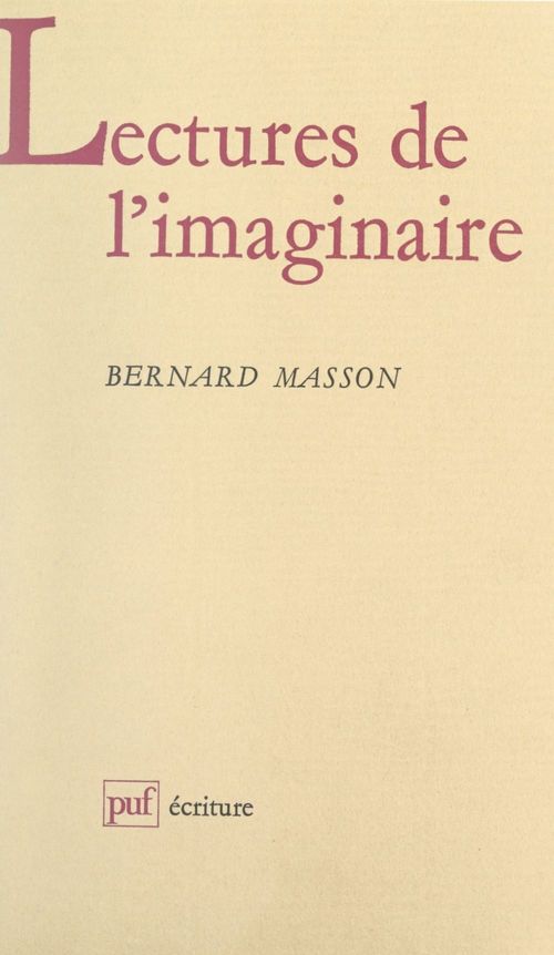 Couverture ebook de Lectures de l'imaginaire, de Bernard Masson